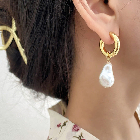 Trendy  Pearl Drop Earrings