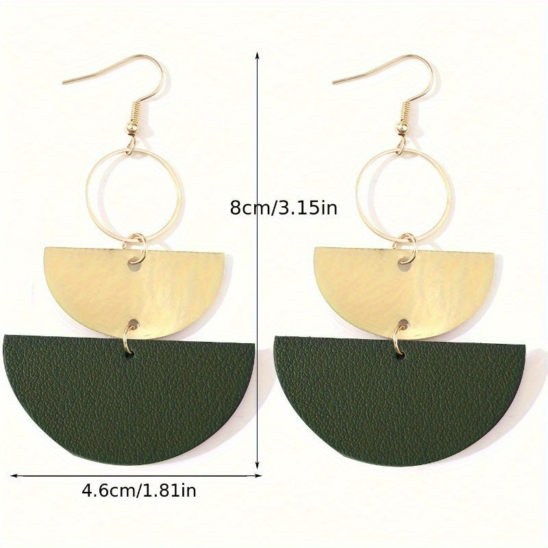 Stylish Semi-Circular Hoop Earrings
