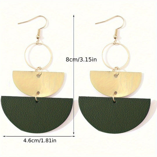 Stylish Semi-Circular Hoop Earrings