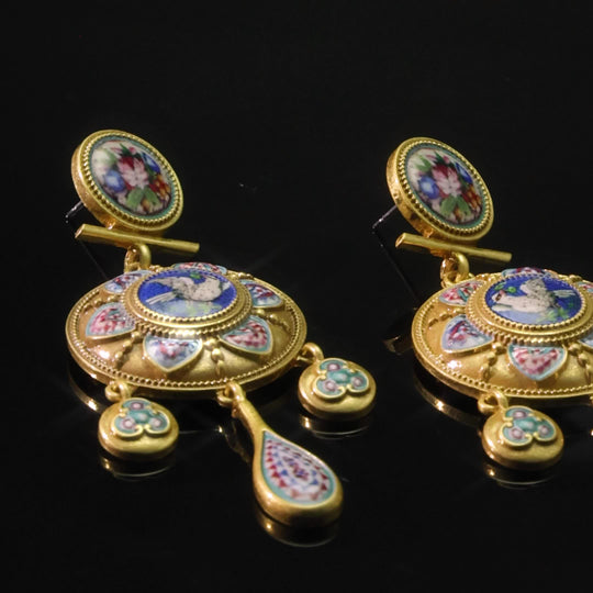 Colorful Modern Flower Earrings