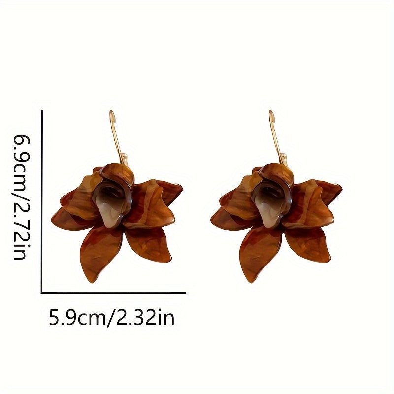 Timeless  Resin Flower Dangle Earrings
