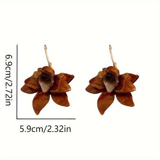 Timeless  Resin Flower Dangle Earrings