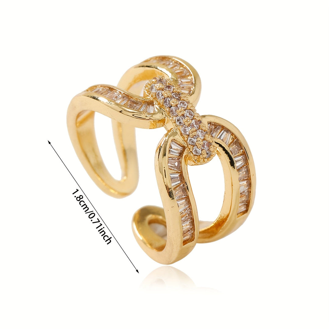 Elegant Cubic Zirconia Open Ring