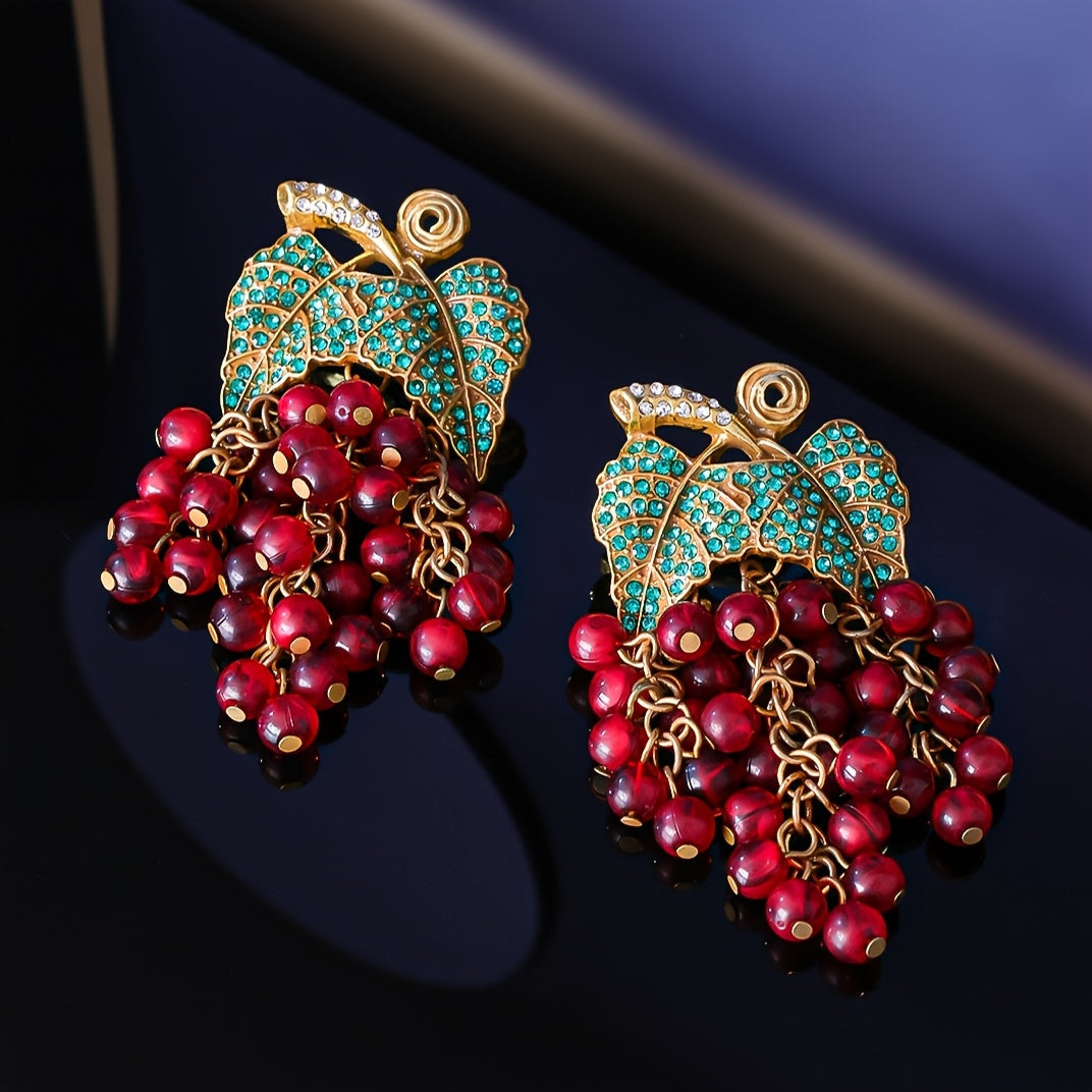 Minimalist Grape Cluster Earrings