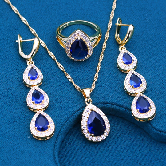 Elegant Trendy Water Drop Style Jewelry Set