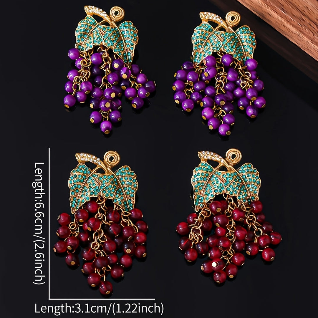 Minimalist Grape Cluster Earrings