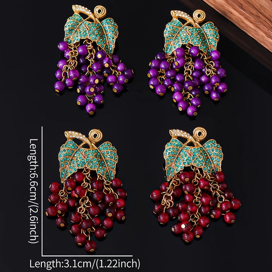 Minimalist Grape Cluster Earrings