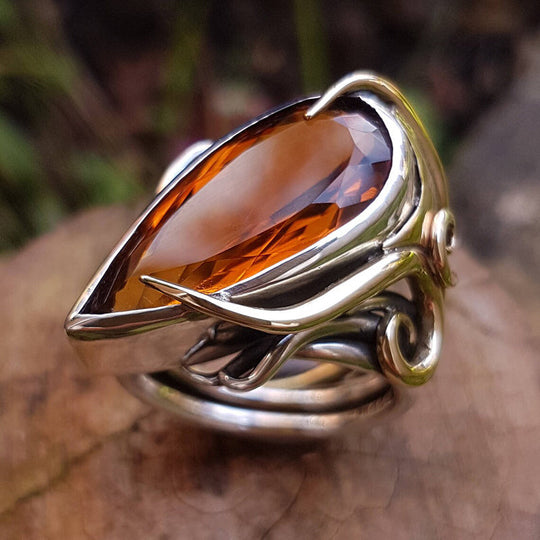 Timeless Irregular Oval Shape Crystal Ring