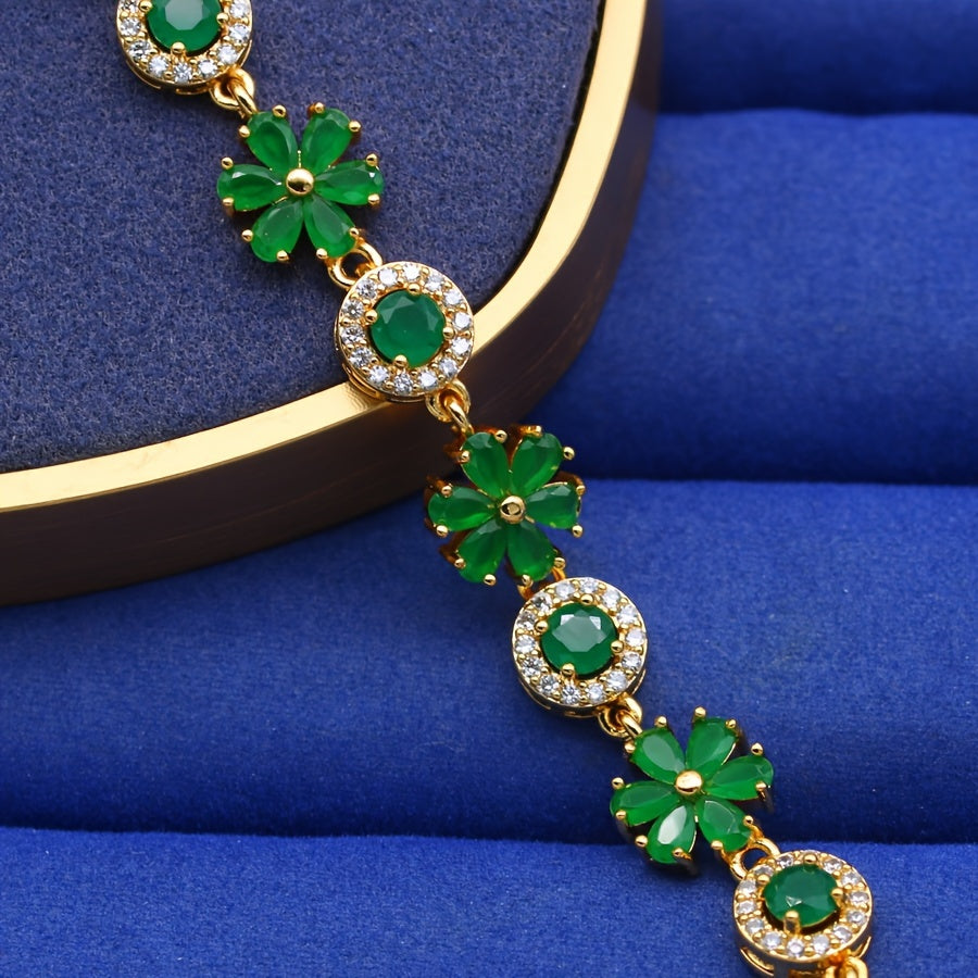 Trendy Elegant Flower Link Chain
