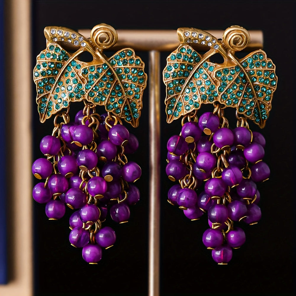 Minimalist Grape Cluster Earrings