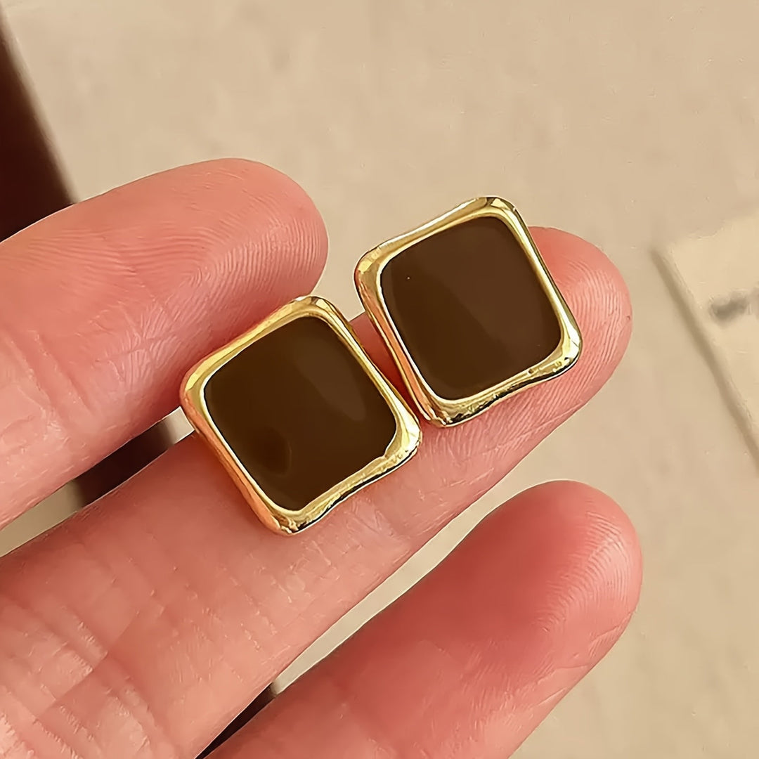 Trendy Elegant Small Square Earrings