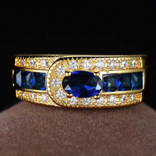 Stylish Inlaid Zirconia Band Ring