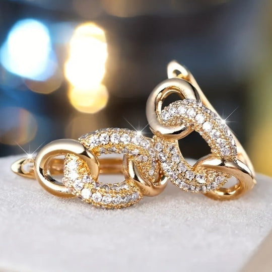 Classic Golden-Tone Elegant Hoop Earrings