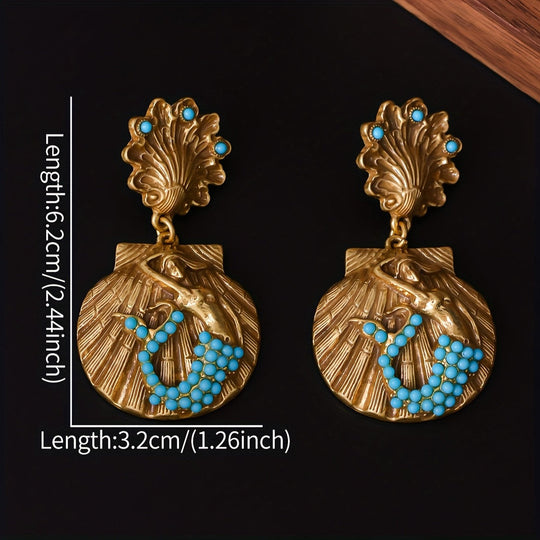 Trendy Mermaid Shell Earrings