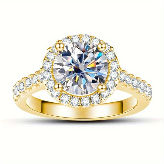 Stylish Moissanite Engagement Ring