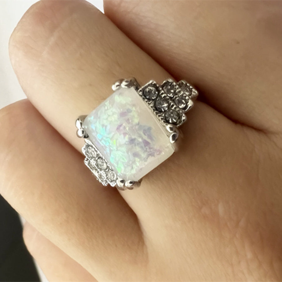 Stylish Classic Inlaid Gem Ring