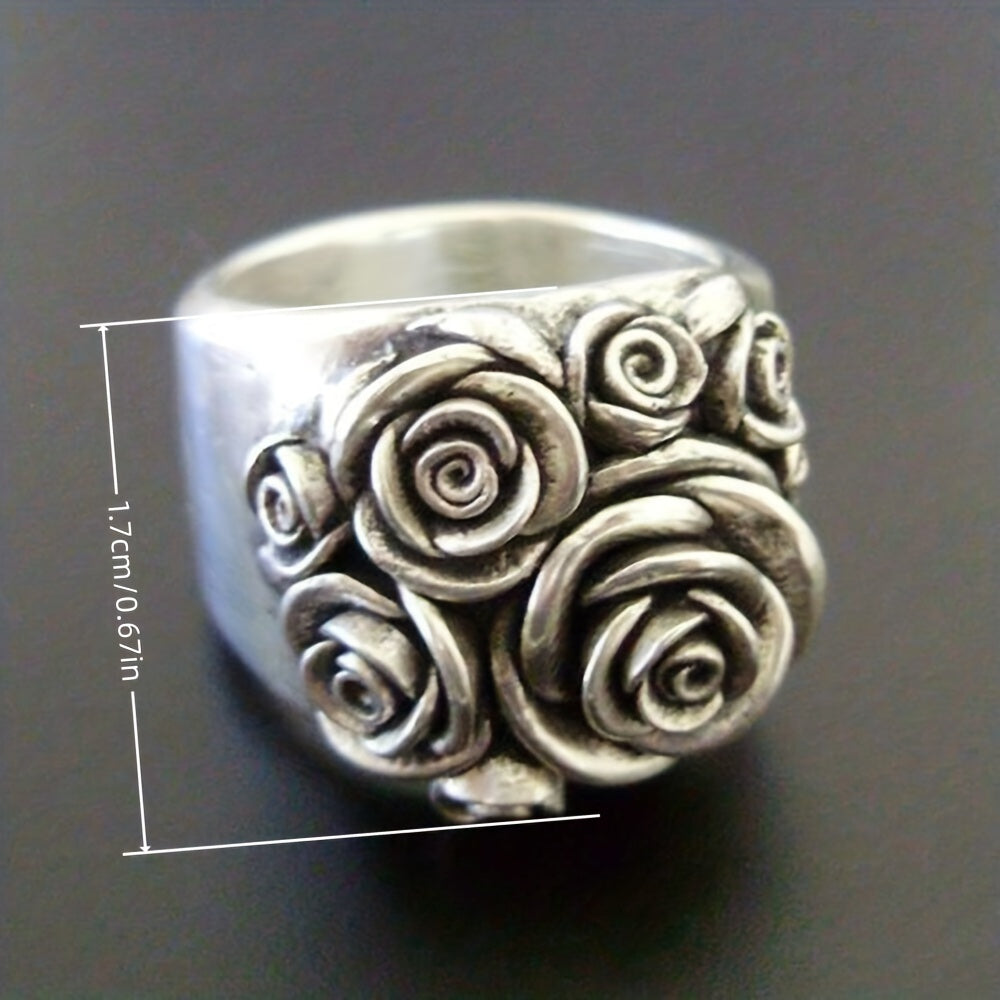 Retro Modern Rose Flower Ring