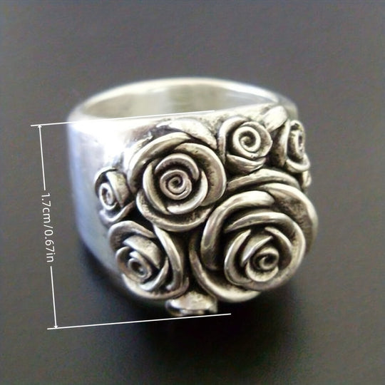 Retro Modern Rose Flower Ring