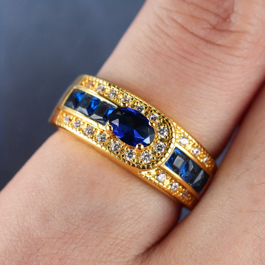 Stylish Inlaid Zirconia Band Ring