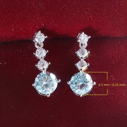 Luxurious Silver Dangle Earrings