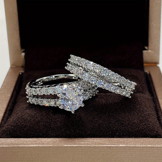 2-Piece Zirconia Engagement Ring