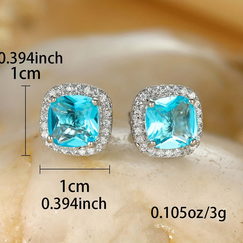 Classic Stone Stud Earrings