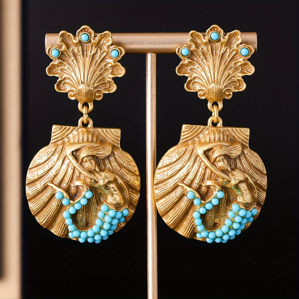 Trendy Mermaid Shell Earrings
