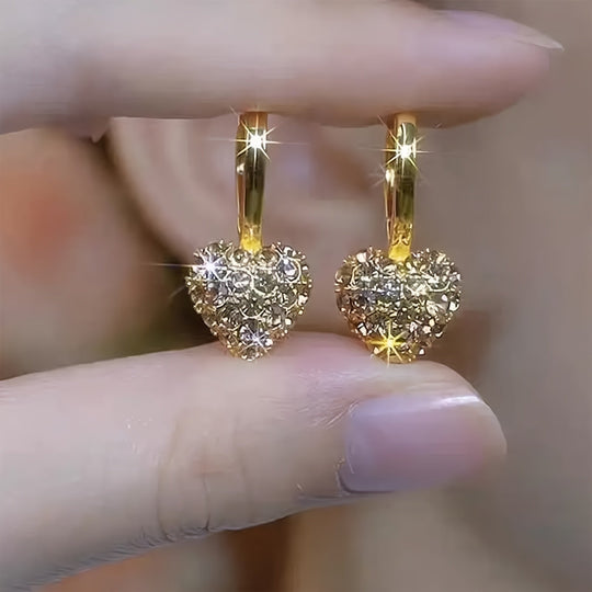 Trendy Heart Drop Earrings