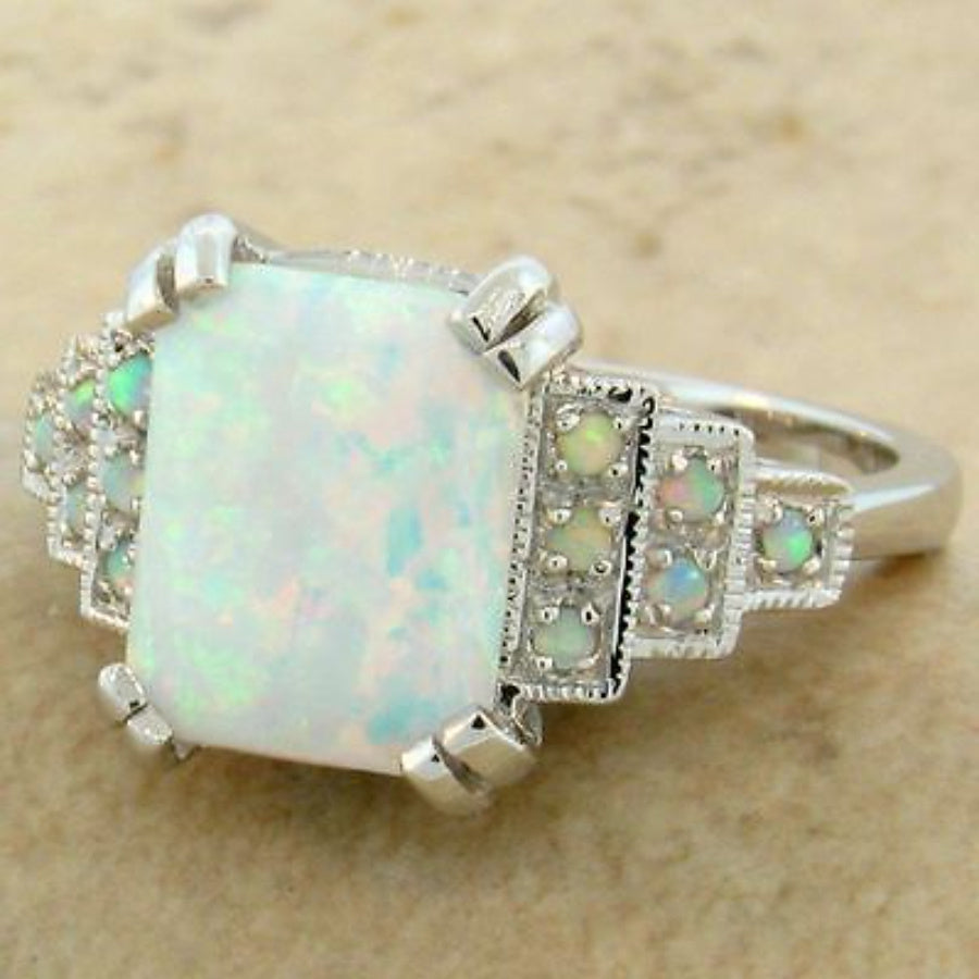 Stylish Classic Inlaid Gem Ring
