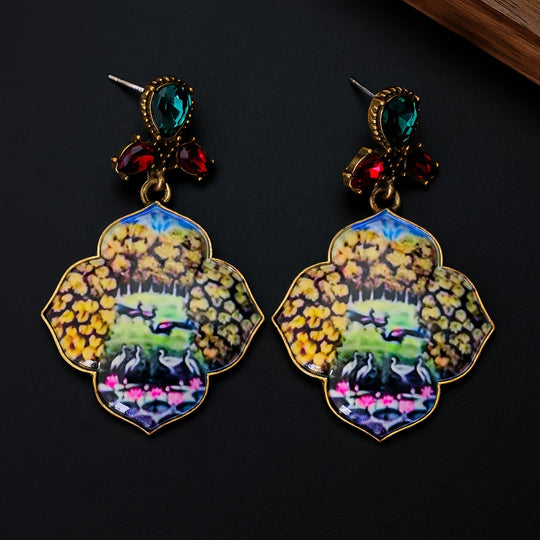 Modern Enamel Earrings