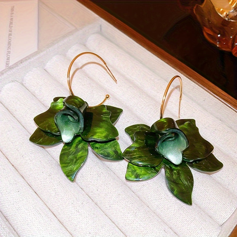 Timeless  Resin Flower Dangle Earrings
