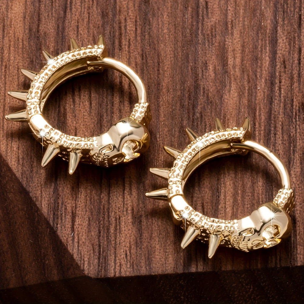 Classic Elegant Skull Hoop Earrings