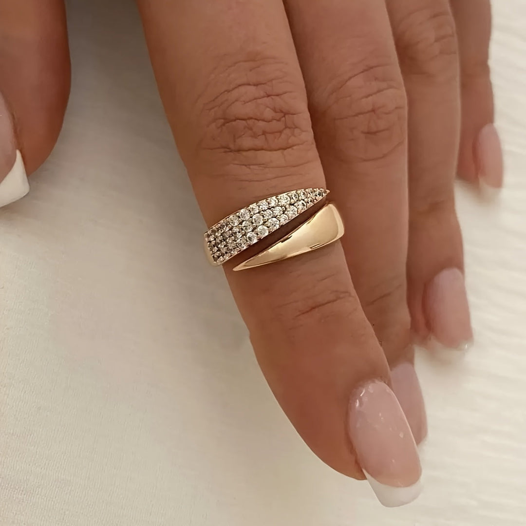 Fashionable Bohemian Zirconia Open Ring