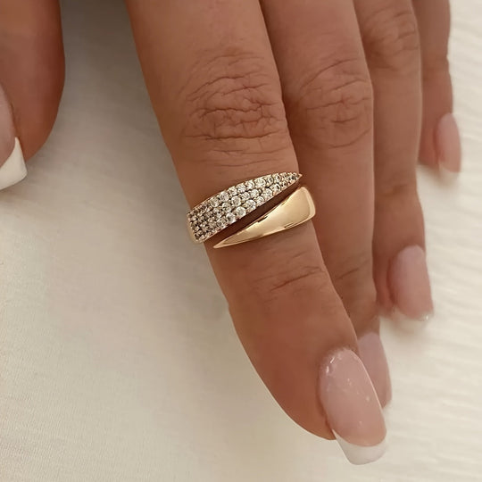 Fashionable Bohemian Zirconia Open Ring