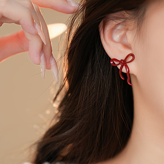 Classic Bowknot Stud Earrings