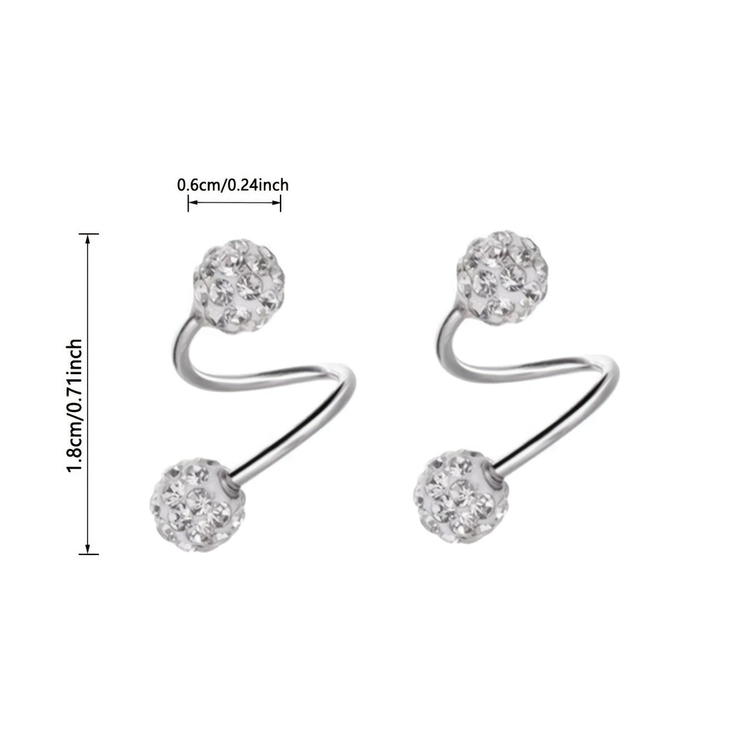 Sparkling Double Sphere Stud Earrings