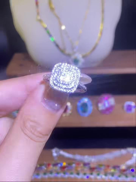 Modern Full White Zirconia Ring