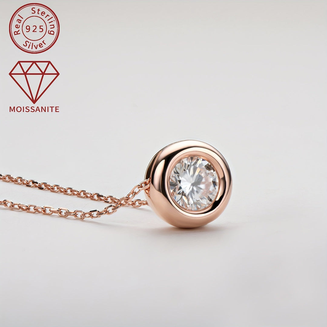 Silver Moissanite Pendant Necklace