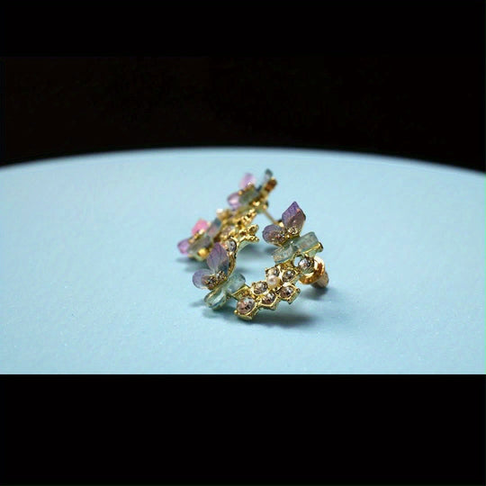 Fashionable Butterfly Rhinestones Earrings