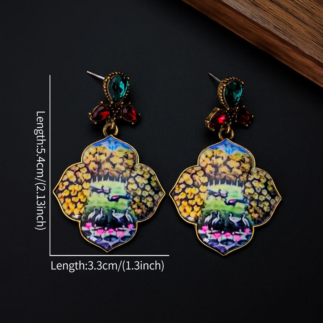 Modern Enamel Earrings