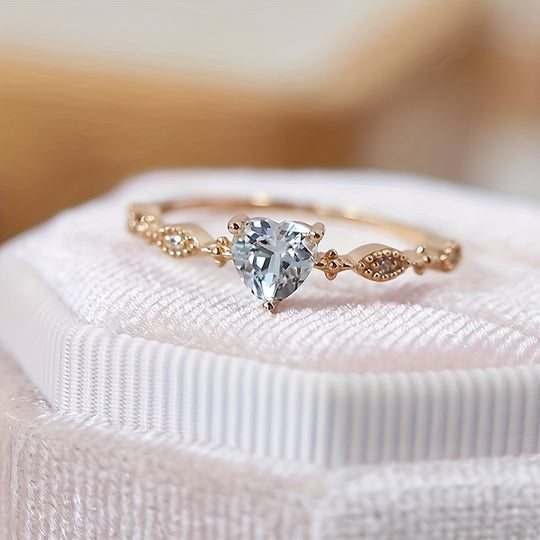 Elegant Minimalist Heart-Shaped Ring