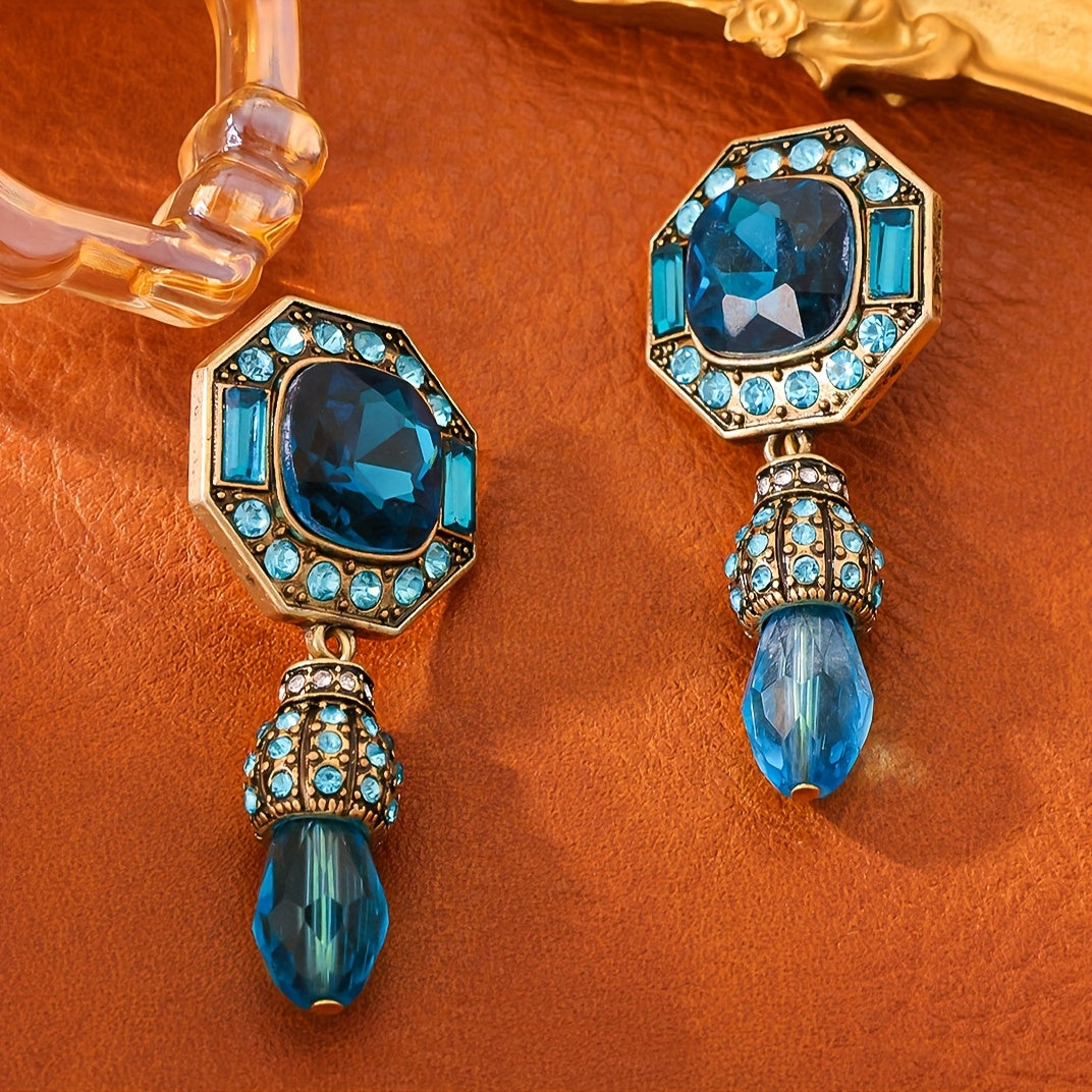 Minimalist Rhinestone Drop Earrings