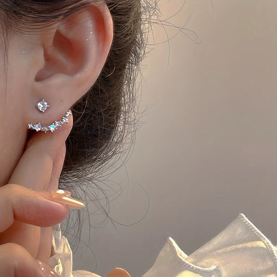 Elegant French Minimalist-Inspired Stud Earrings
