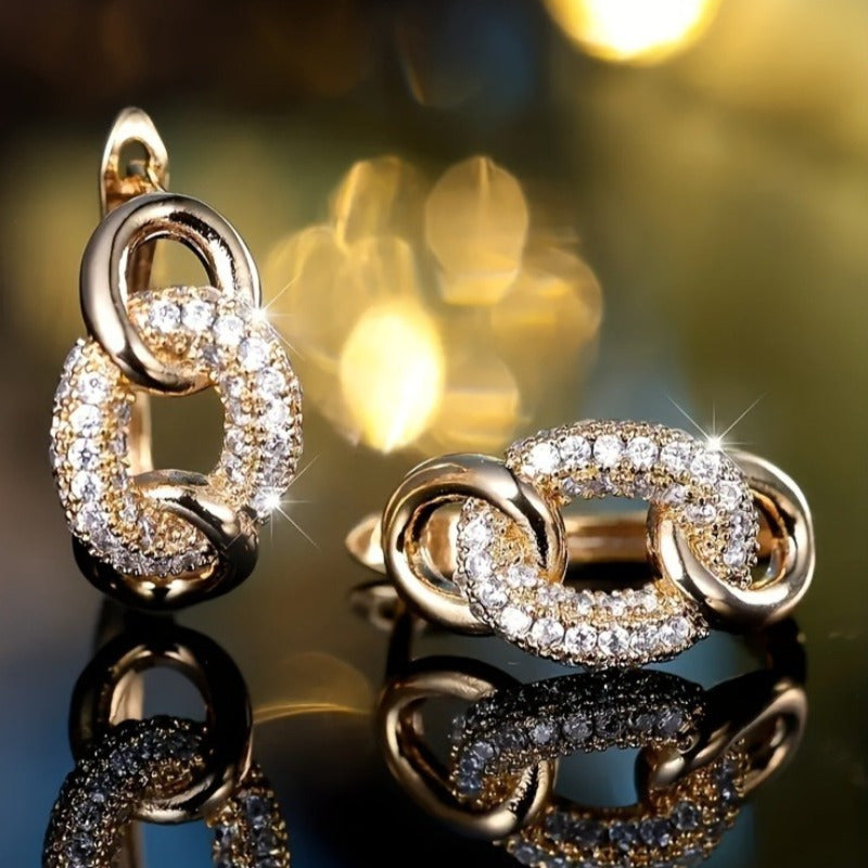 Classic Golden-Tone Elegant Hoop Earrings