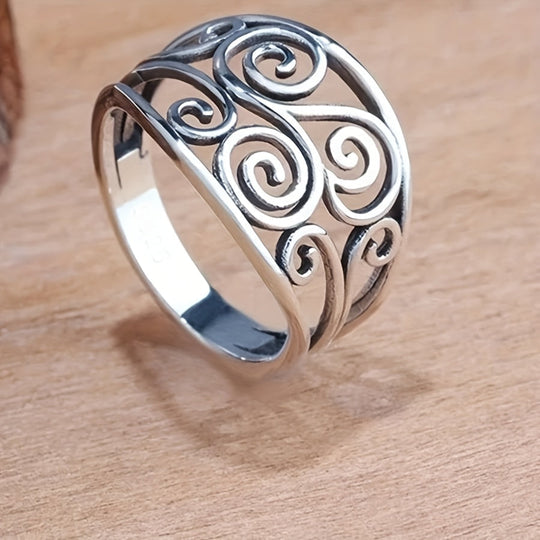 Hollow Wide Band Ring