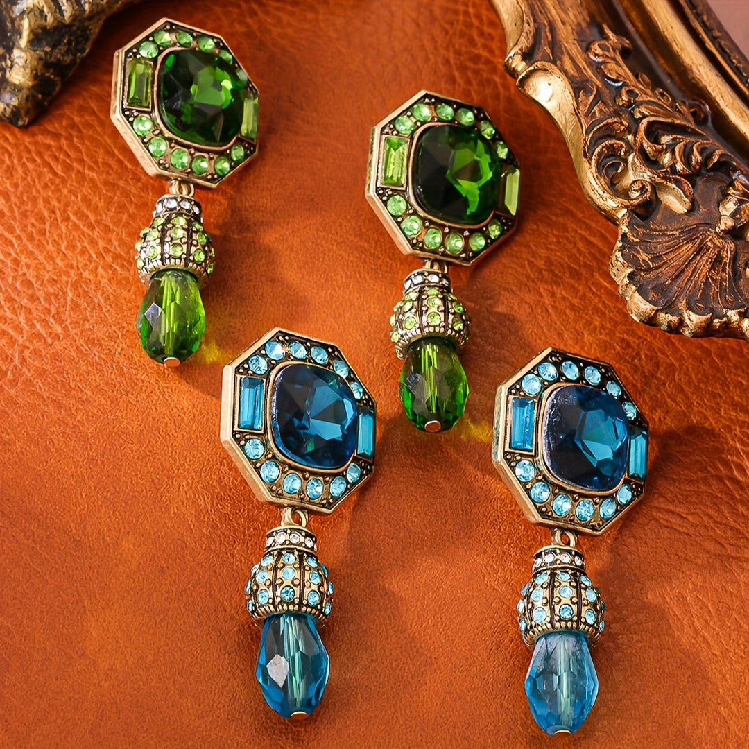 Minimalist Rhinestone Drop Earrings