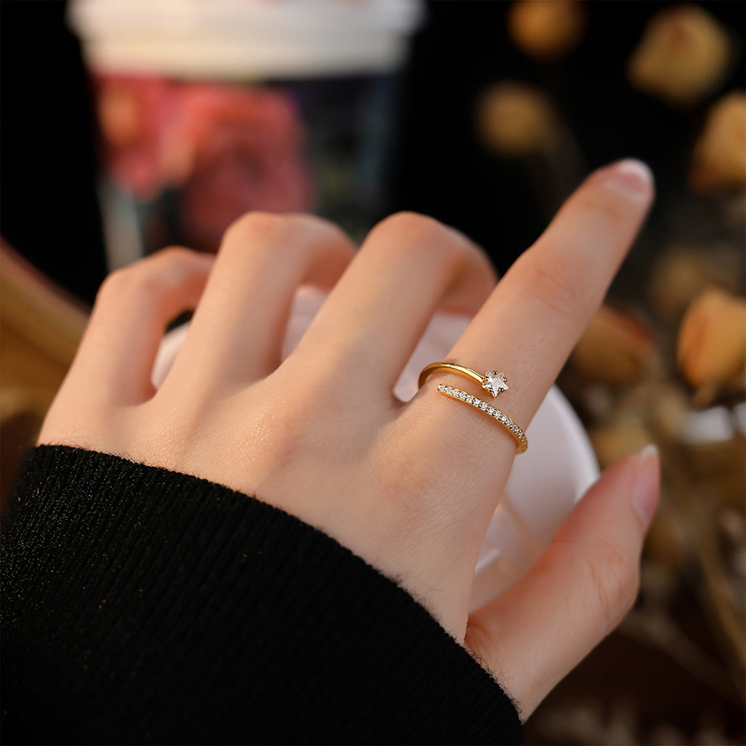 Adjustable Open Star Ring