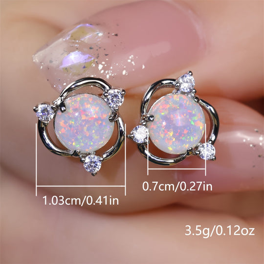 Exquisite Stylish Flower Stud Earrings