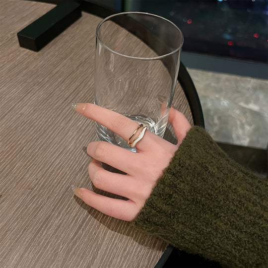 Adjustable Retro Double Layer Open Ring