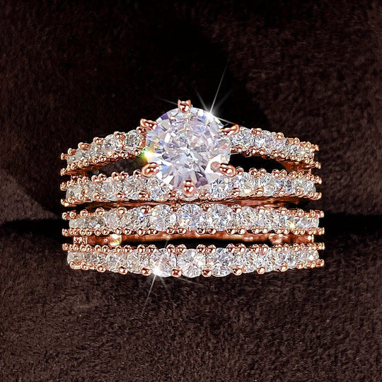 2-Piece Zirconia Engagement Ring